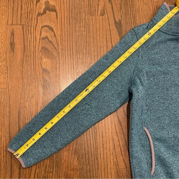 L.L. Bean Women's Sweater Fleece Pullover 1/4 Snap Button in Evening Blue MP - Picture 8 of 11